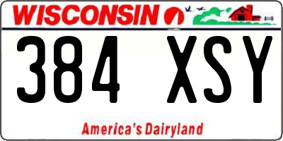 WI license plate 384XSY