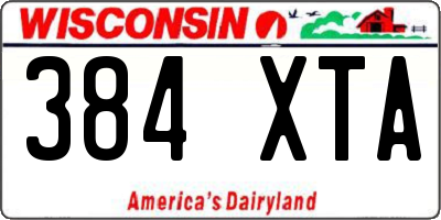 WI license plate 384XTA