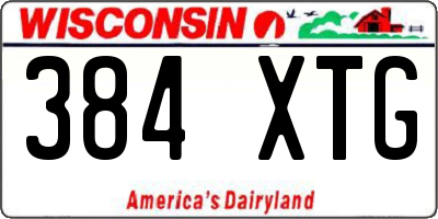 WI license plate 384XTG