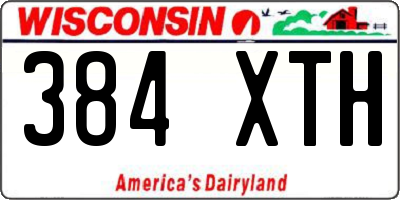 WI license plate 384XTH