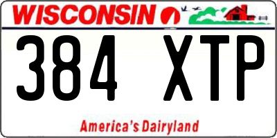 WI license plate 384XTP