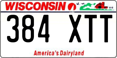 WI license plate 384XTT