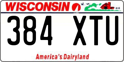 WI license plate 384XTU
