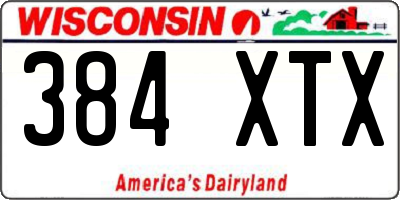 WI license plate 384XTX