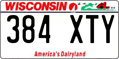 WI license plate 384XTY
