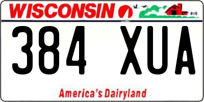 WI license plate 384XUA