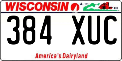WI license plate 384XUC