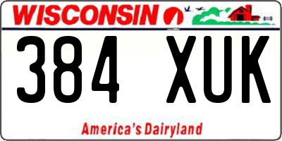 WI license plate 384XUK