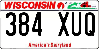 WI license plate 384XUQ
