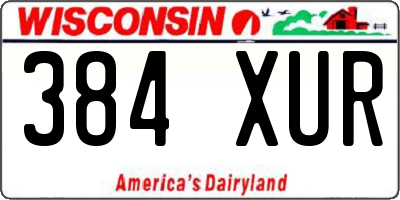 WI license plate 384XUR