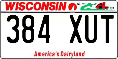WI license plate 384XUT
