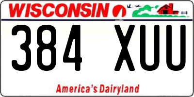 WI license plate 384XUU