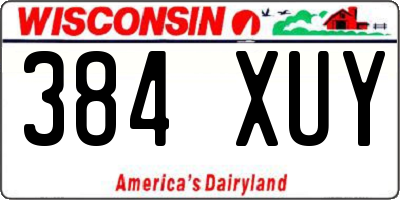 WI license plate 384XUY