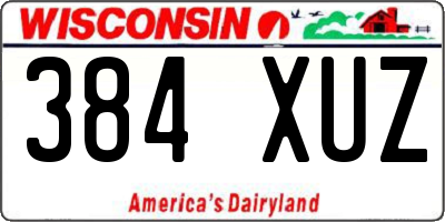 WI license plate 384XUZ