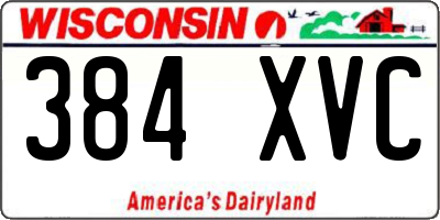 WI license plate 384XVC