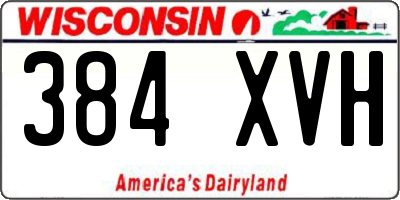 WI license plate 384XVH