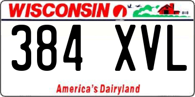 WI license plate 384XVL