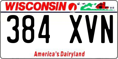 WI license plate 384XVN