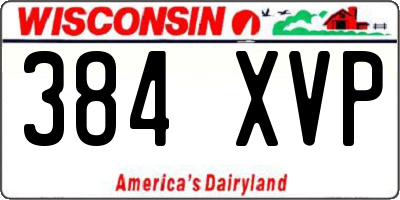 WI license plate 384XVP