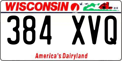WI license plate 384XVQ
