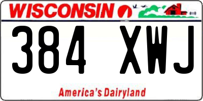 WI license plate 384XWJ