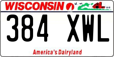 WI license plate 384XWL
