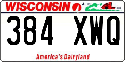 WI license plate 384XWQ