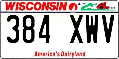 WI license plate 384XWV