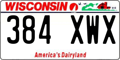 WI license plate 384XWX