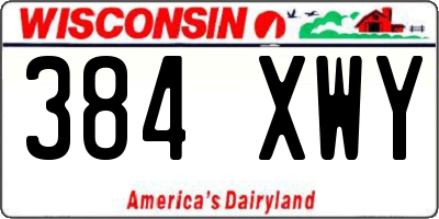 WI license plate 384XWY