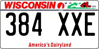 WI license plate 384XXE
