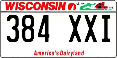 WI license plate 384XXI