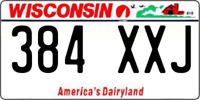 WI license plate 384XXJ