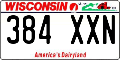 WI license plate 384XXN