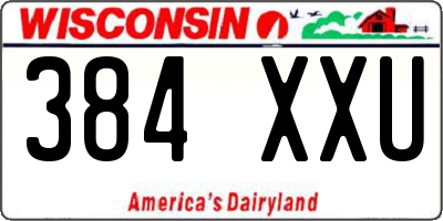 WI license plate 384XXU