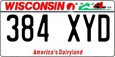 WI license plate 384XYD