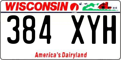 WI license plate 384XYH