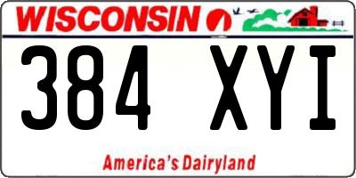 WI license plate 384XYI