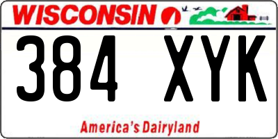 WI license plate 384XYK