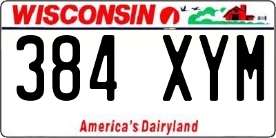 WI license plate 384XYM