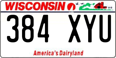 WI license plate 384XYU