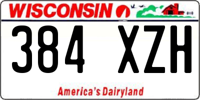 WI license plate 384XZH