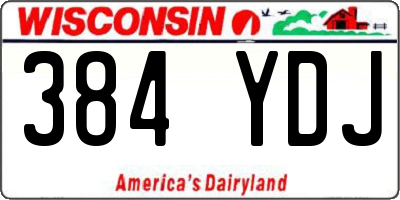 WI license plate 384YDJ