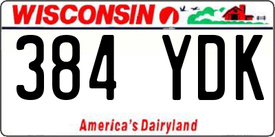 WI license plate 384YDK