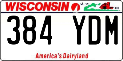 WI license plate 384YDM