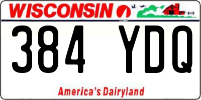 WI license plate 384YDQ