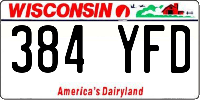 WI license plate 384YFD