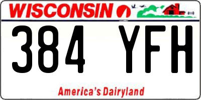 WI license plate 384YFH