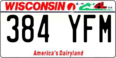 WI license plate 384YFM