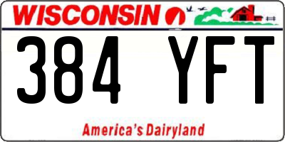 WI license plate 384YFT